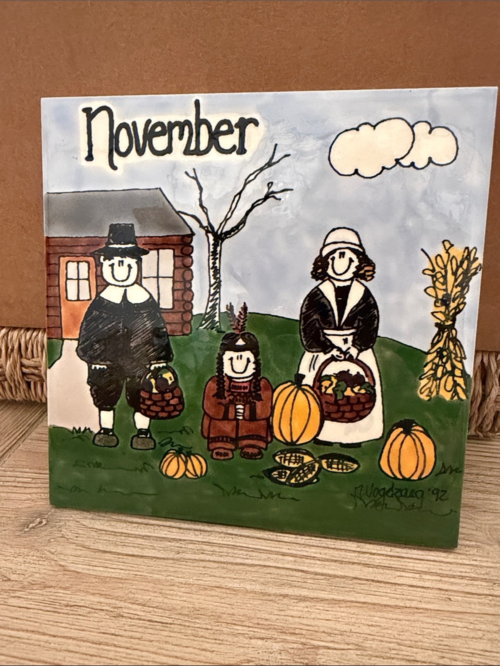 H & R Johnson Ceramic Calendar Tile November 1992